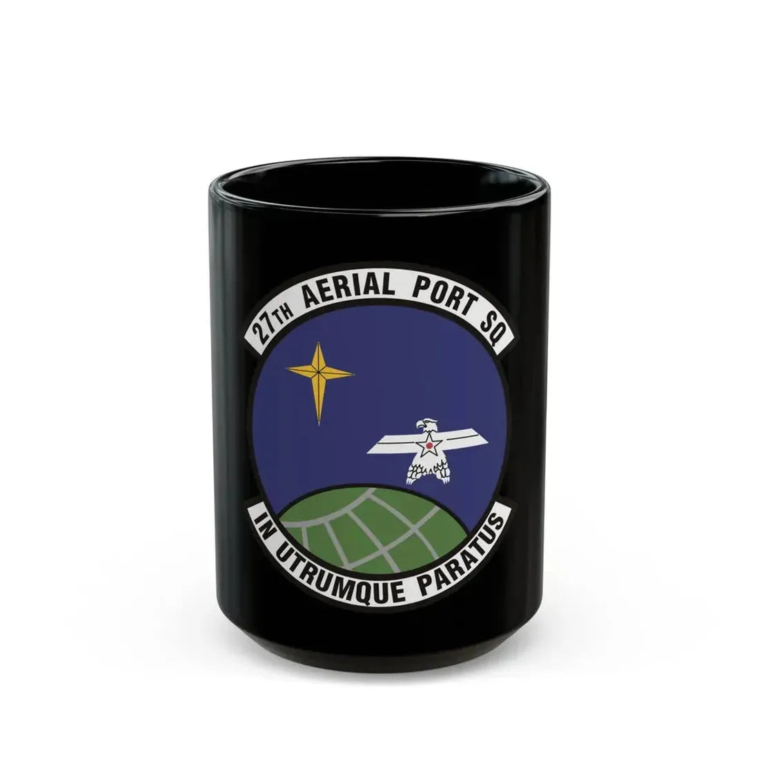 27th Aerial Port Squadron (U.S. Air Force) Black Coffee Mug 15oz - Go Mug Yourself
