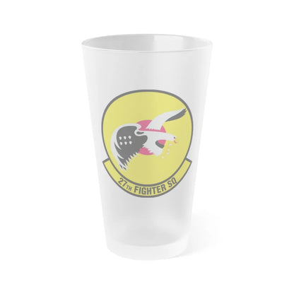 27th Fighter Squadron (U.S. Air Force) Frosted Pint Glass 16oz-Go Mug Yourself