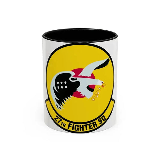 27th Fighter Squadron (U.S. Air Force) Accent Coffee Mug 11oz Black - Go Mug Yourself