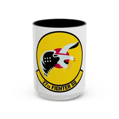 27th Fighter Squadron (U.S. Air Force) Accent Coffee Mug 15oz Black - Go Mug Yourself
