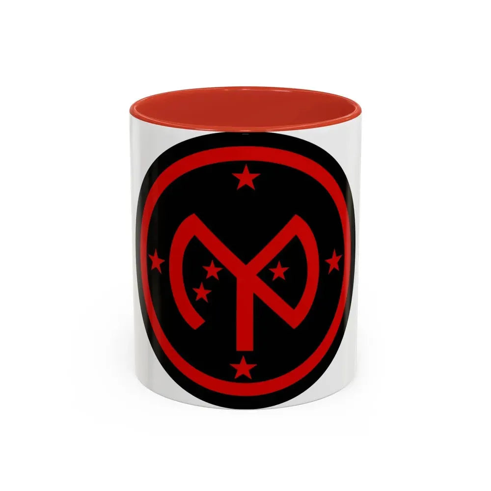 27th Infantry Division SSI (U.S. Army) Accent Coffee Mug 11oz Red - Go Mug Yourself