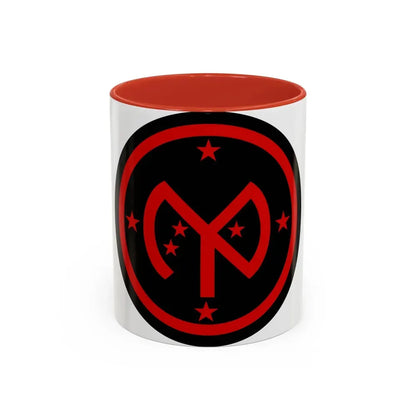 27th Infantry Division SSI (U.S. Army) Accent Coffee Mug 11oz Red - Go Mug Yourself
