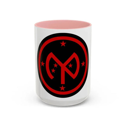 27th Infantry Division SSI (U.S. Army) Accent Coffee Mug 15oz Pink - Go Mug Yourself