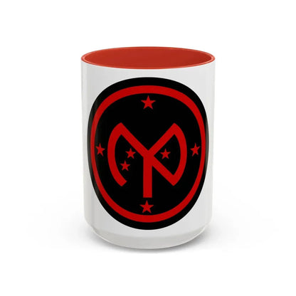 27th Infantry Division SSI (U.S. Army) Accent Coffee Mug 15oz Red - Go Mug Yourself