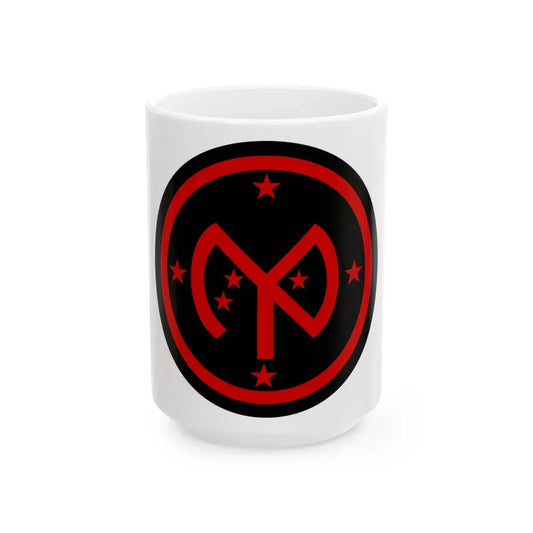 27th Infantry Division SSI (U.S. Army) White Coffee Mug 15oz - Go Mug Yourself