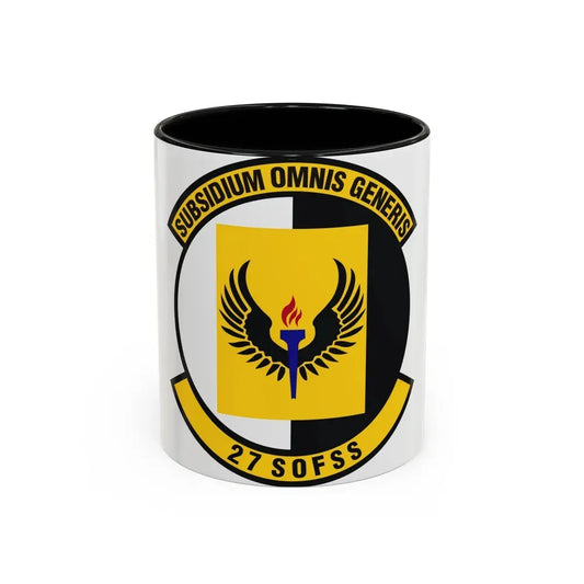 27th Special Operations Force Support Squadron (U.S. Air Force) Accent Coffee Mug 11oz Black - Go Mug Yourself