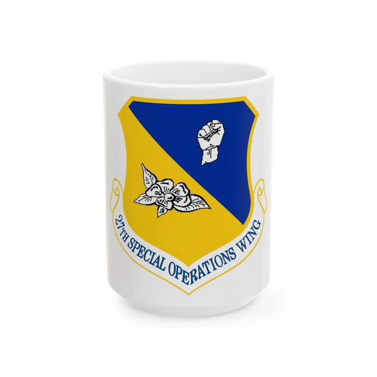 27th Special Operations Wing (U.S. Air Force) White Coffee Mug-15oz-Go Mug Yourself