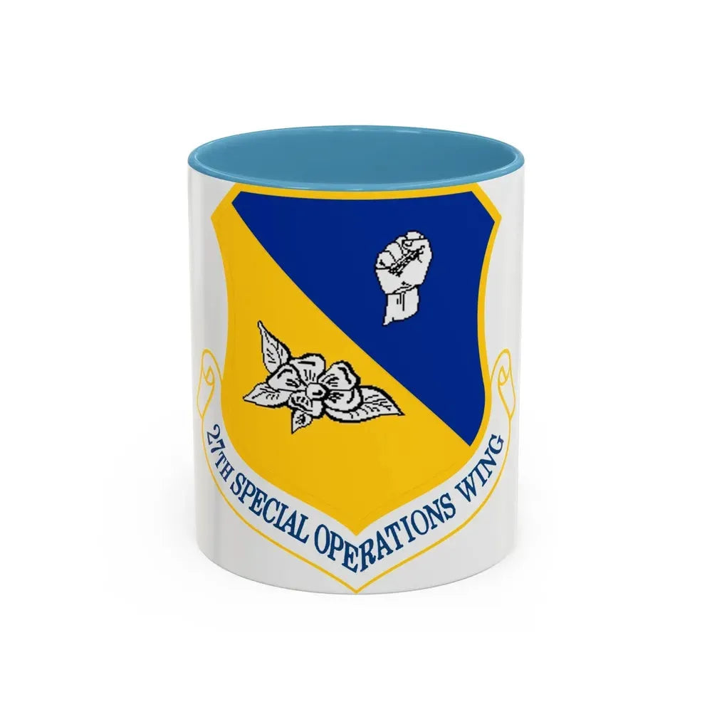 27th Special Operations Wing (U.S. Air Force) Accent Coffee Mug 11oz Light Blue - Go Mug Yourself