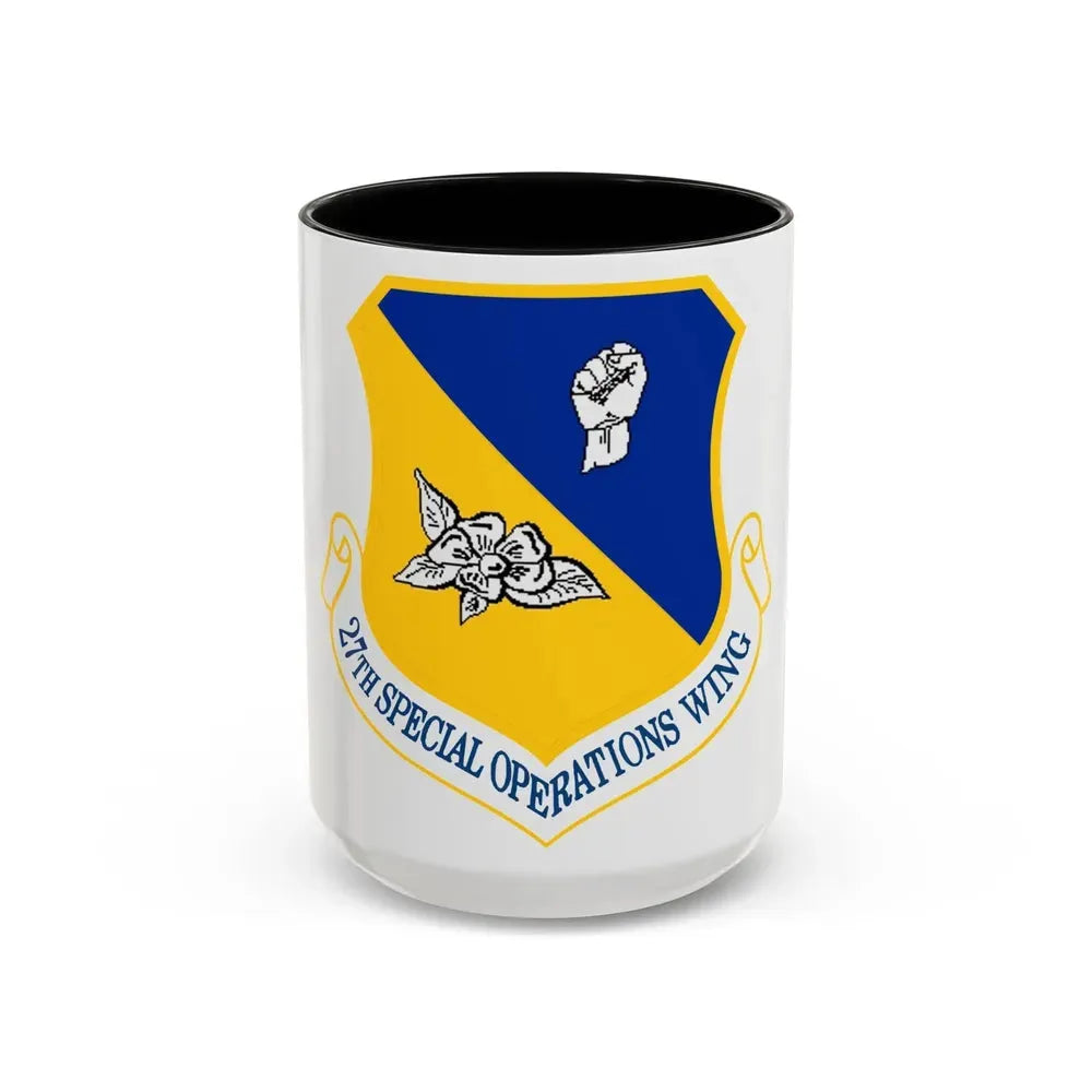 27th Special Operations Wing (U.S. Air Force) Accent Coffee Mug 15oz Black - Go Mug Yourself