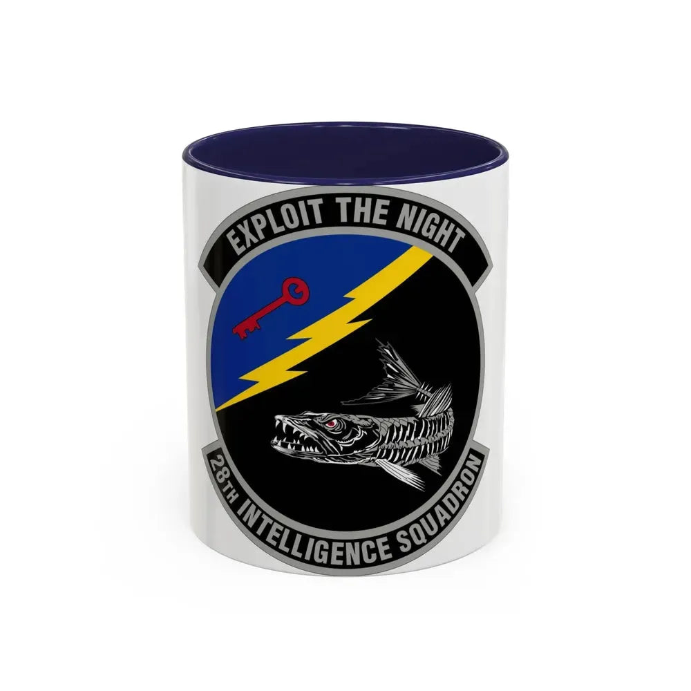 28 Intelligence Squadron AFRC (U.S. Air Force) Accent Coffee Mug 11oz Navy - Go Mug Yourself