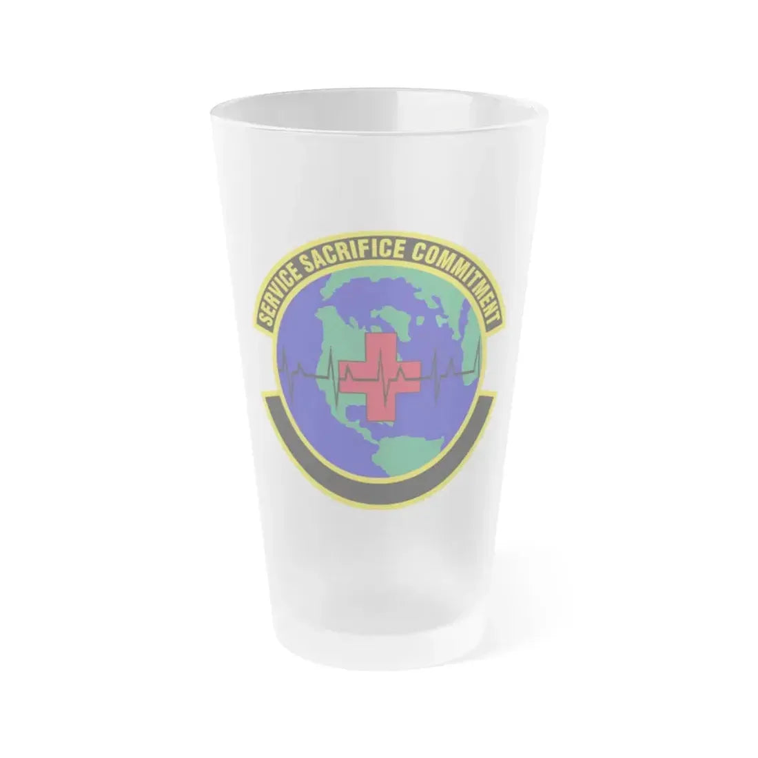 28 Operational Medical Readiness Squadron AFGSC (U.S. Air Force) Frosted Pint Glass 16oz 16oz Frosted - Go Mug Yourself