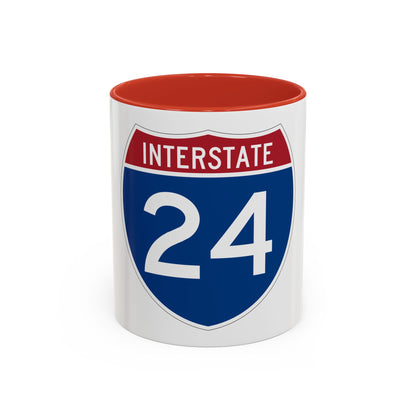 Interstate 24 (U.S. Highways) Accent Coffee Mug