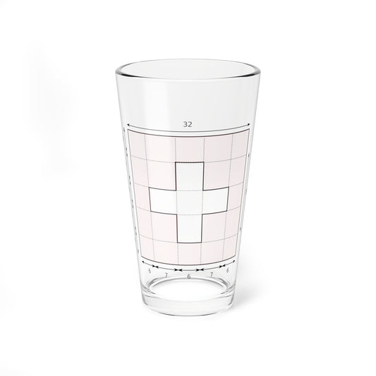 Swiss Flag Specifications (Switzerland) Pint Glass 16oz