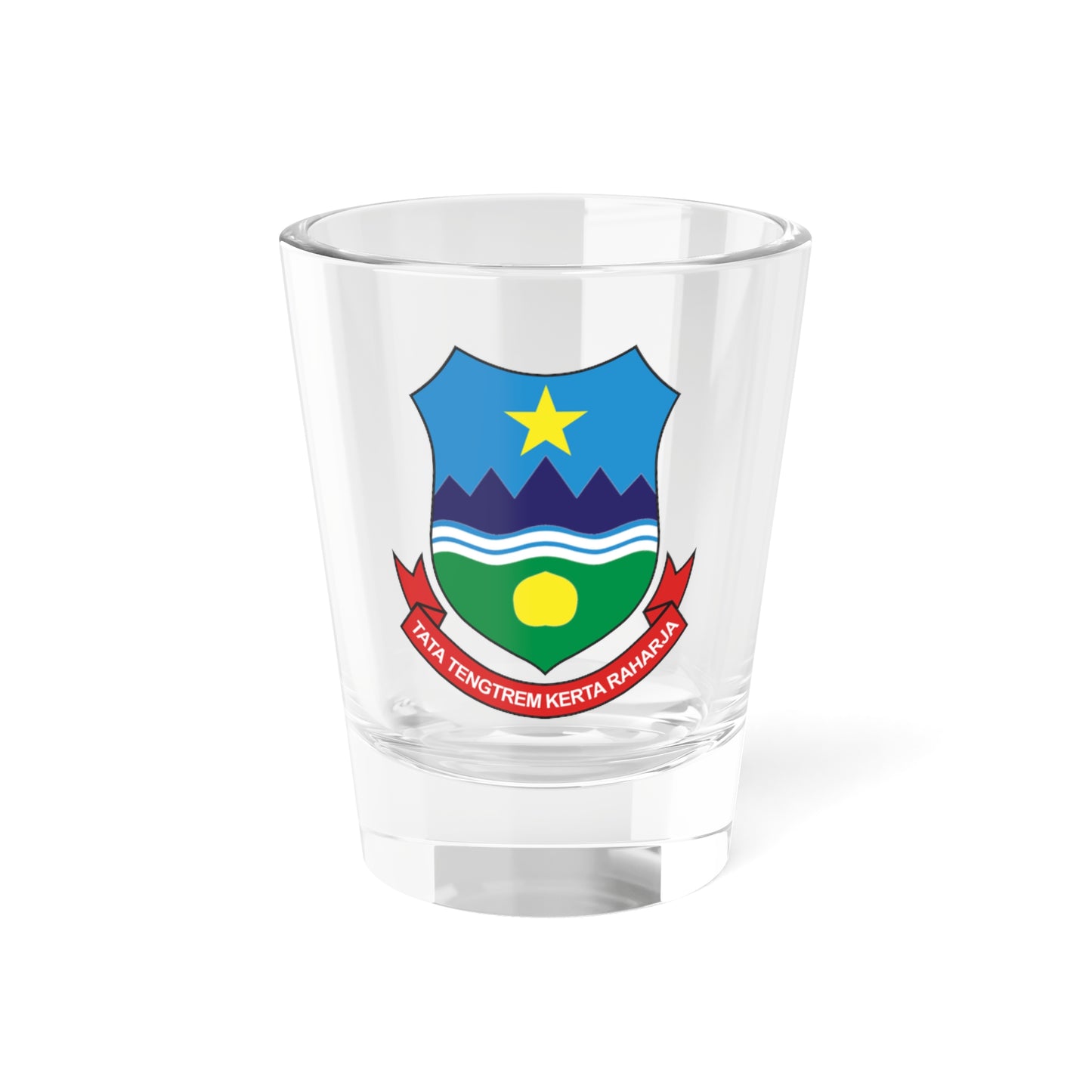 Lambang Kabupaten Garut (Indonesia) (Coat of Arms) Shot Glass 1.5oz