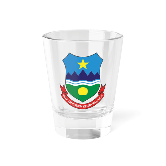 Lambang Kabupaten Garut (Indonesia) (Coat of Arms) Shot Glass 1.5oz