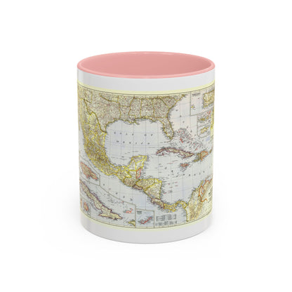 Central America - The Caribbean (1947) (Map) Accent Coffee Mug