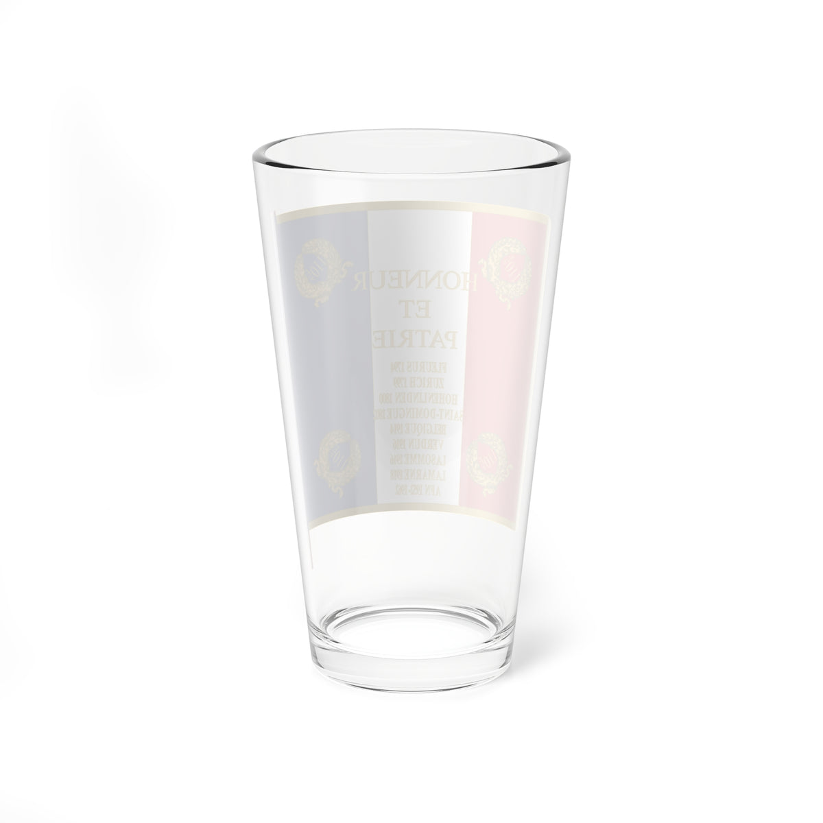 Drapeau 110e regiment dinfanterie (France) Pint Glass 16oz