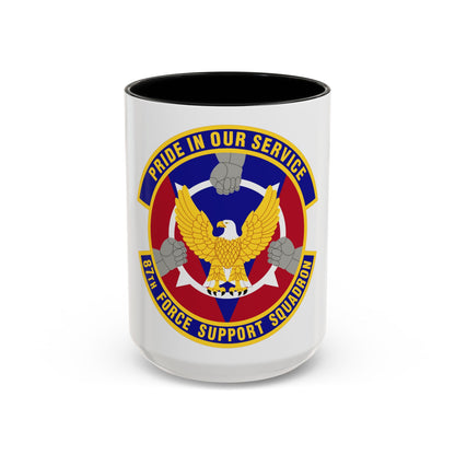 87 Force Support Squadron AMC (U.S. Air Force) Accent Coffee Mug