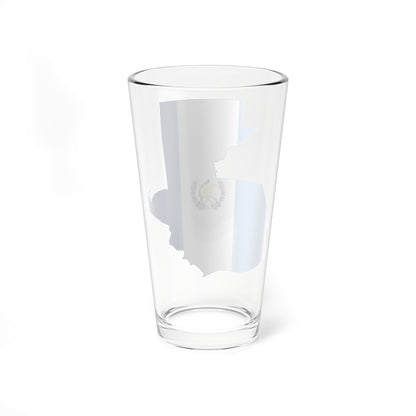 Flag map of Guatemala (Guatemala) Pint Glass 16oz