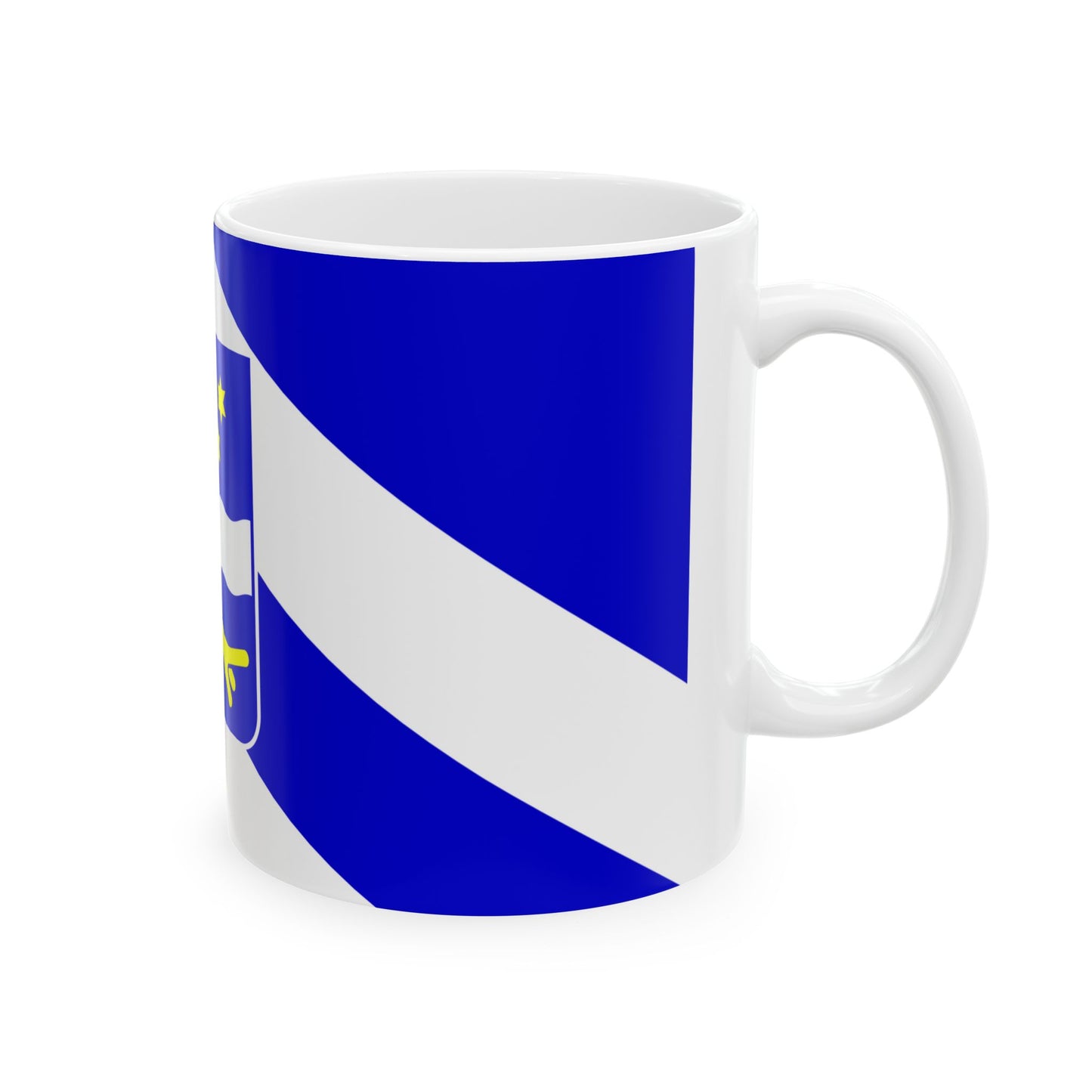 Flag of Brod Posavina County Croatia - White Coffee Mug