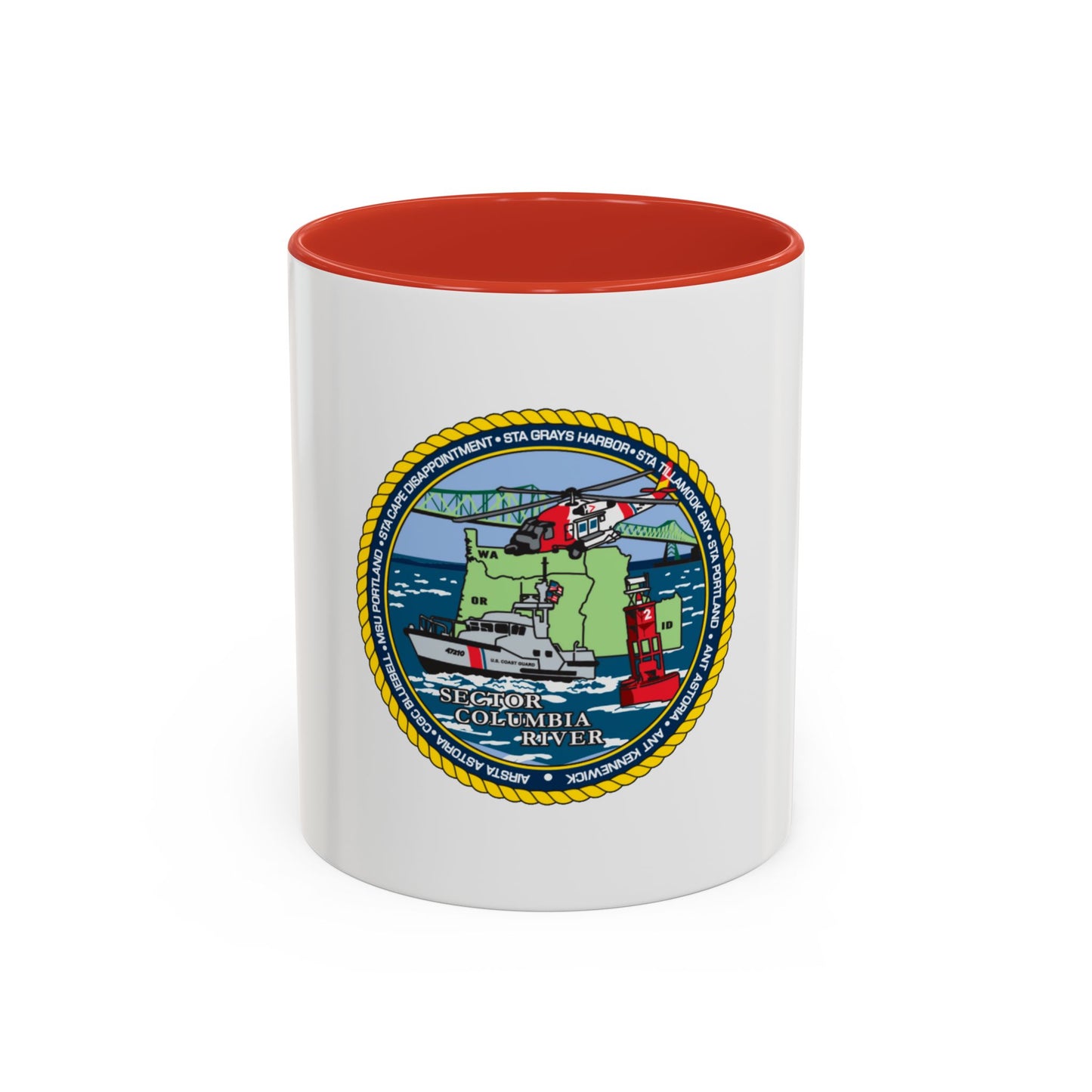 USCGS Columbia River (U.S. Coast Guard) Accent Coffee Mug