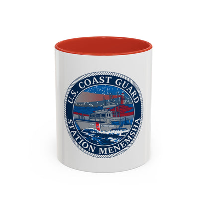 USCG STA MENEMSHA (U.S. Coast Guard) Accent Coffee Mug