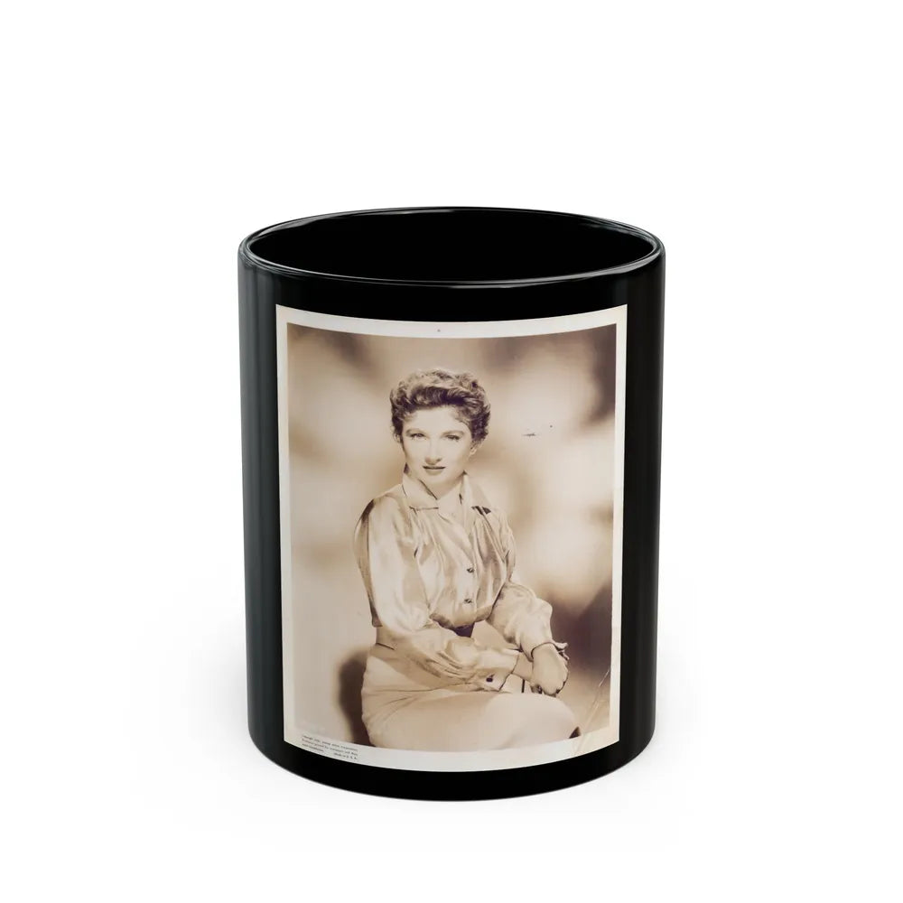 Carol Ohmart #48 (Vintage Female Icon) Black Coffee Mug-11oz-Go Mug Yourself