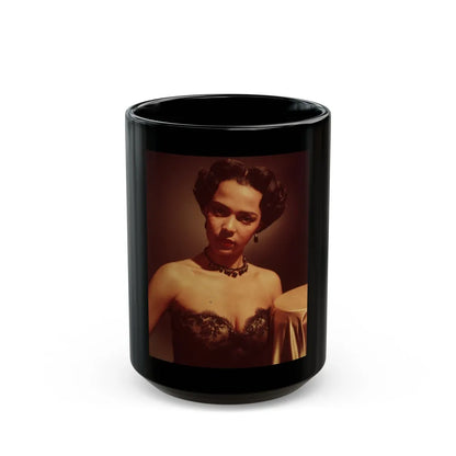 Dorothy Dandridge #01 (Vintage Female Icon) Black Coffee Mug-15oz-Go Mug Yourself