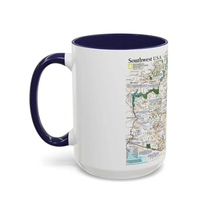 USA - Southwest (1992) (Map) Accent Coffee Mug-Go Mug Yourself