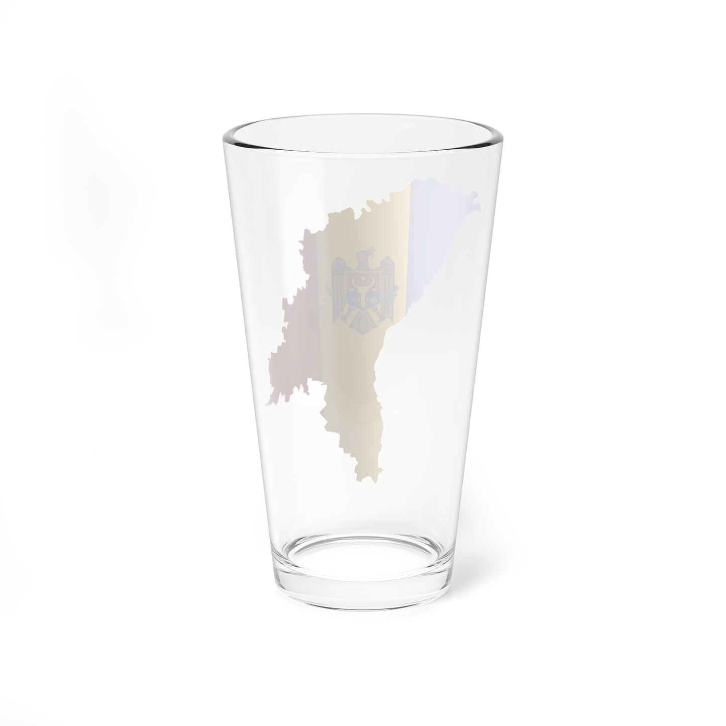 Flag map of Moldova (Moldova) Pint Glass 16oz