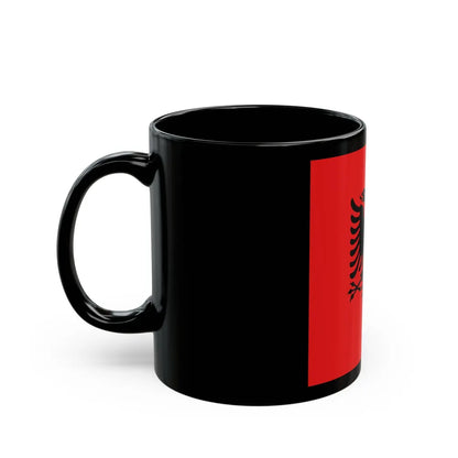 Flag of the President of Albania 1992 to 2002 - Black Coffee Mug-Go Mug Yourself