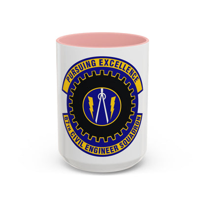 87th Civil Engineer Squadron (U.S. Air Force) Accent Coffee Mug