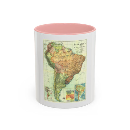 South America (1921) (Map) Accent Coffee Mug
