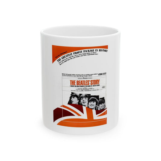 The Beatles 1964 II (Music Poster) White Coffee Mug