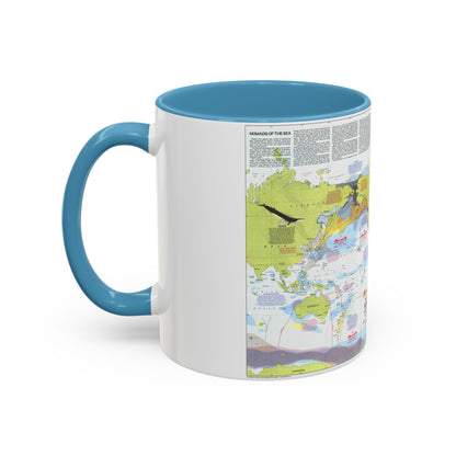 Grandes baleines, migration et aire de répartition (1976) (carte) Tasse à café décorative