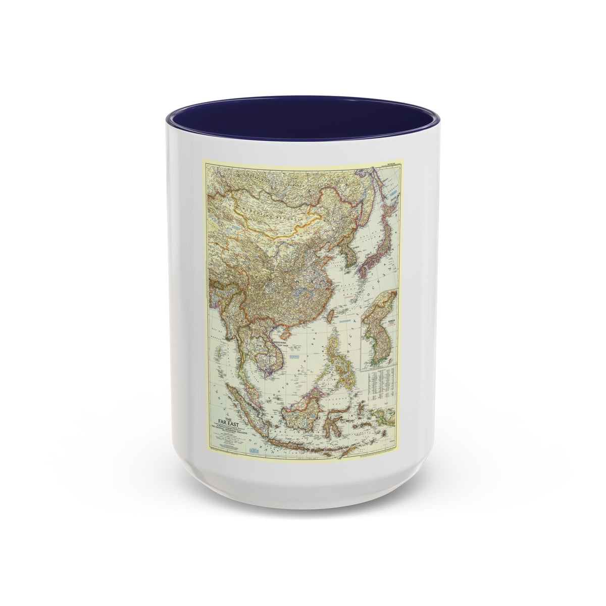 Far East (1952) (Map) Accent Coffee Mug