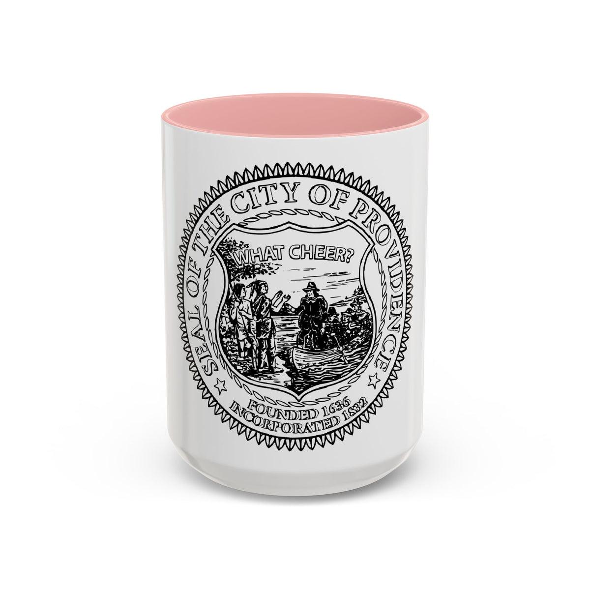 Seal of Providence Rhode Island - Accent Coffee Mug