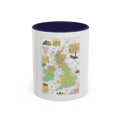 British Isles - A Traveller's Map 1 (1974) (Map) Accent Coffee Mug