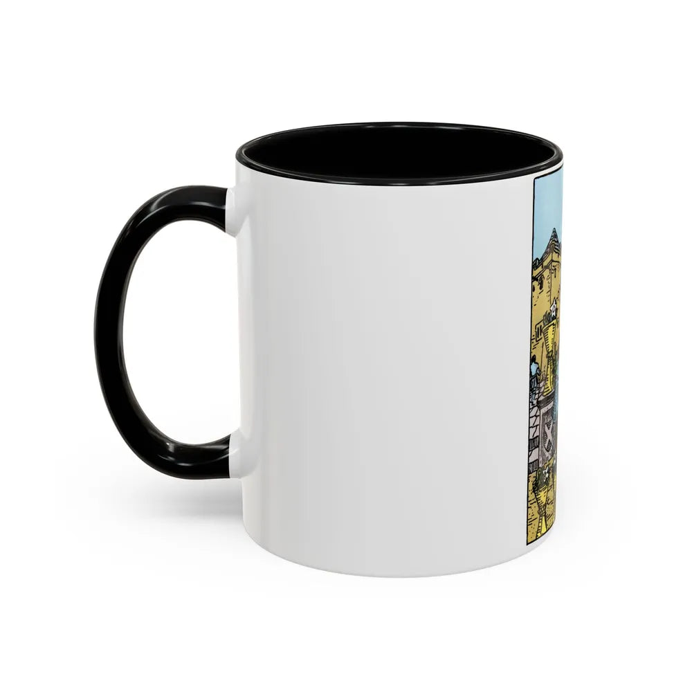 The 6 of Cups (Tarot Card) Accent Coffee Mug-Go Mug Yourself