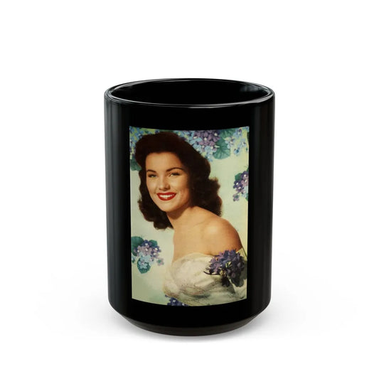 Debra Paget #646 (Vintage Female Icon) Black Coffee Mug-15oz-Go Mug Yourself