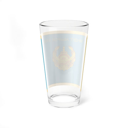 War Flag of the Ministry of Internal Affairs Kazakhstan reverse (Kazakhstan) Pint Glass 16oz