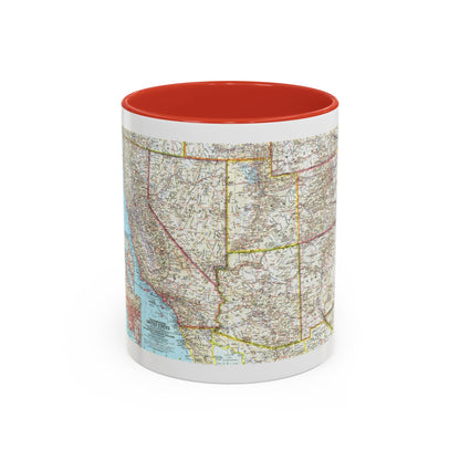 USA - Southwestern (1959) (Map) Accent Coffee Mug