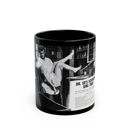 Dr. Ed's Scientific Girl-Trap, Men magazine, November 1957 - Black Coffee Mug-11oz-Go Mug Yourself