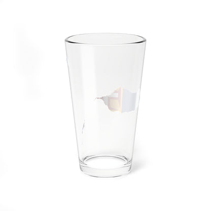 Flag map of Madeira (Portugal) Pint Glass 16oz