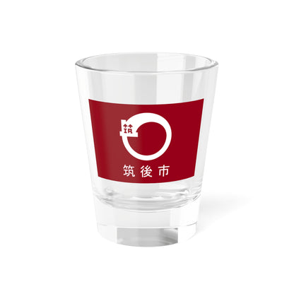 Flag of Chikugo Fukuoka (Japan) Shot Glass 1.5oz