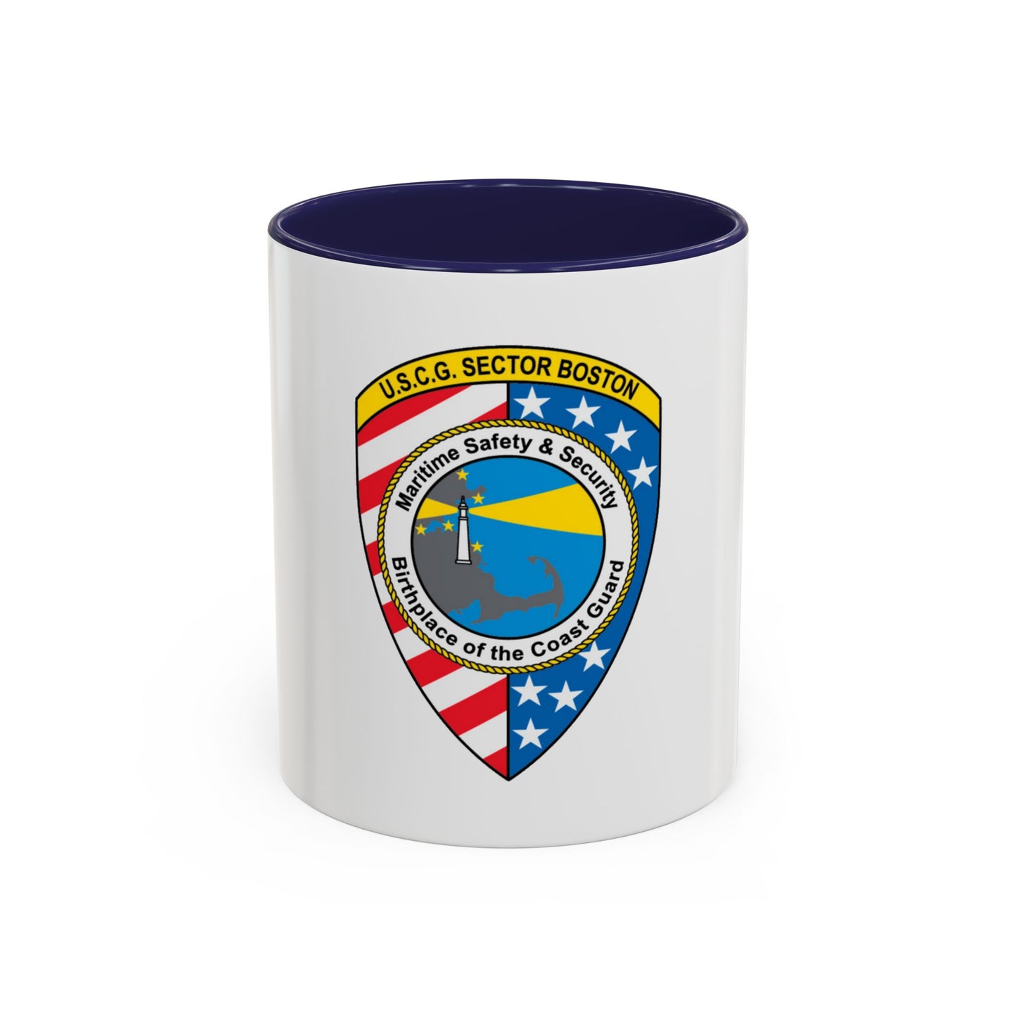 USCG Sector Boston (U.S. Coast Guard) Accent Coffee Mug