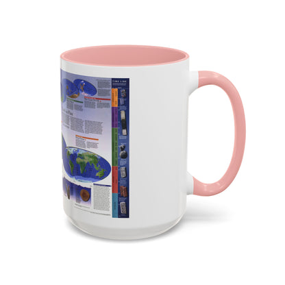 World Map - Physical Earth 2 (1998) (Map) Accent Coffee Mug