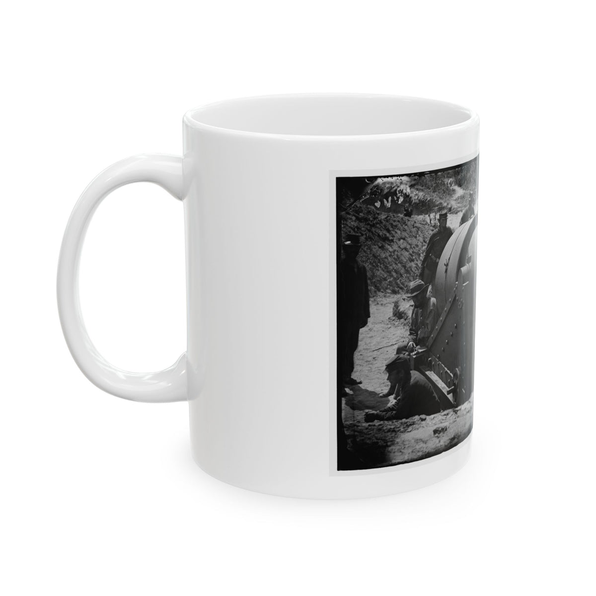 Morris Island, South Carolina. 300-Poinder Parrot Rifle After Bursting Of Muzzle (U.S. Civil War) White Coffee Mug