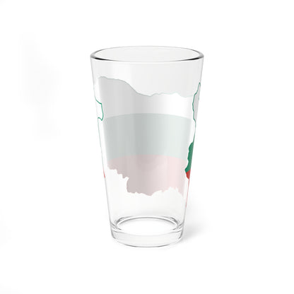 Flag map of Bulgaria (Bulgaria) Pint Glass 16oz