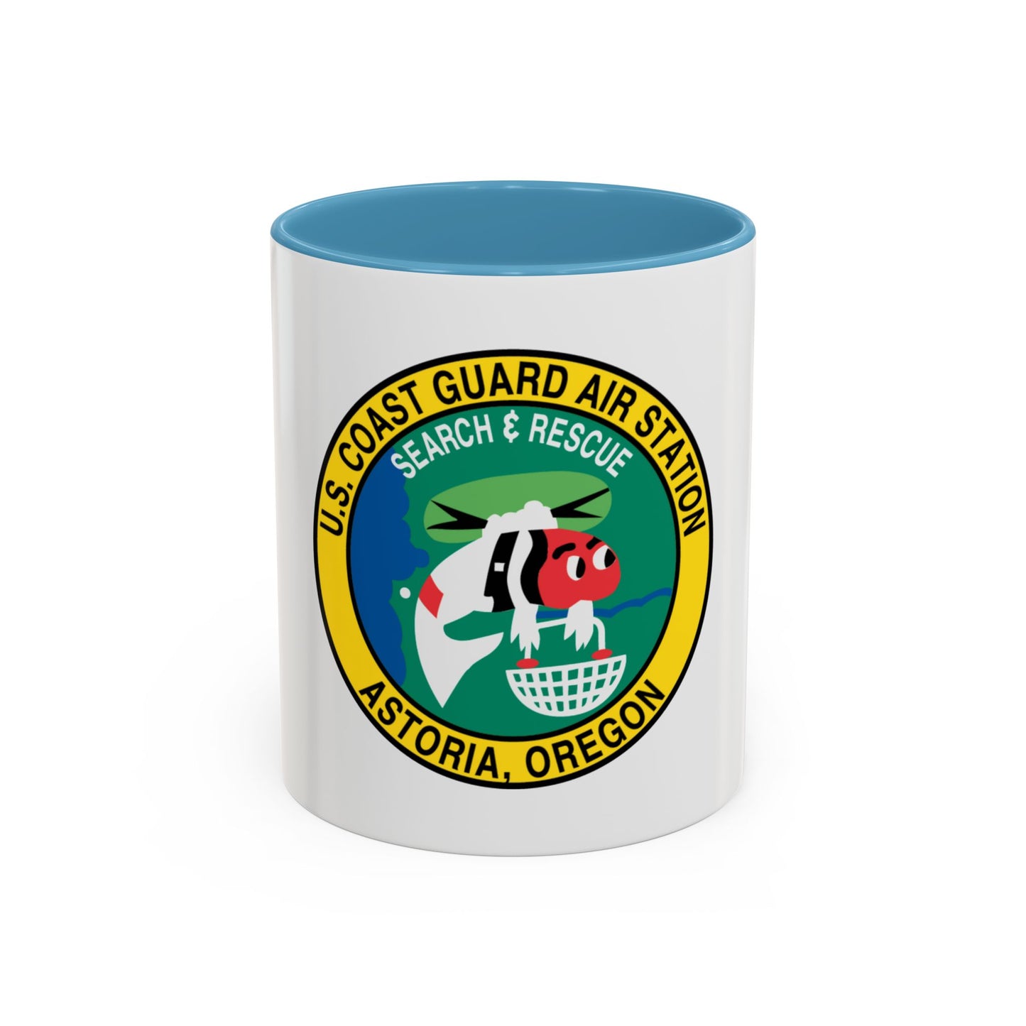 USCG Air Station Astoria (U.S. Coast Guard) Accent Coffee Mug